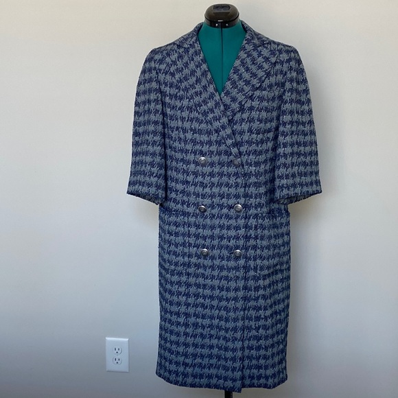 CHANEL Jackets & Blazers - Chanel Tweed Houndstooth Long Jacket - Spring 2012